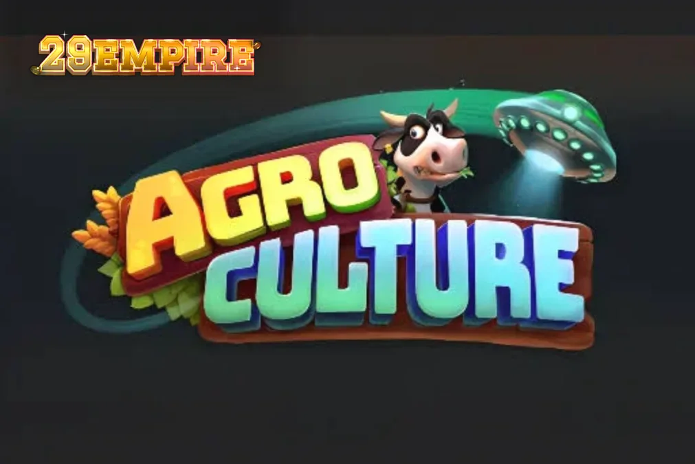 Pemandangan atmosferik dari slot AgroCulture yang menampilkan elemen alien dan peternakan.
