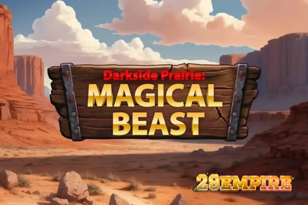 Pemandangan ngarai berbatu dalam permainan slot Darkside Prairie: Magical Beasts
